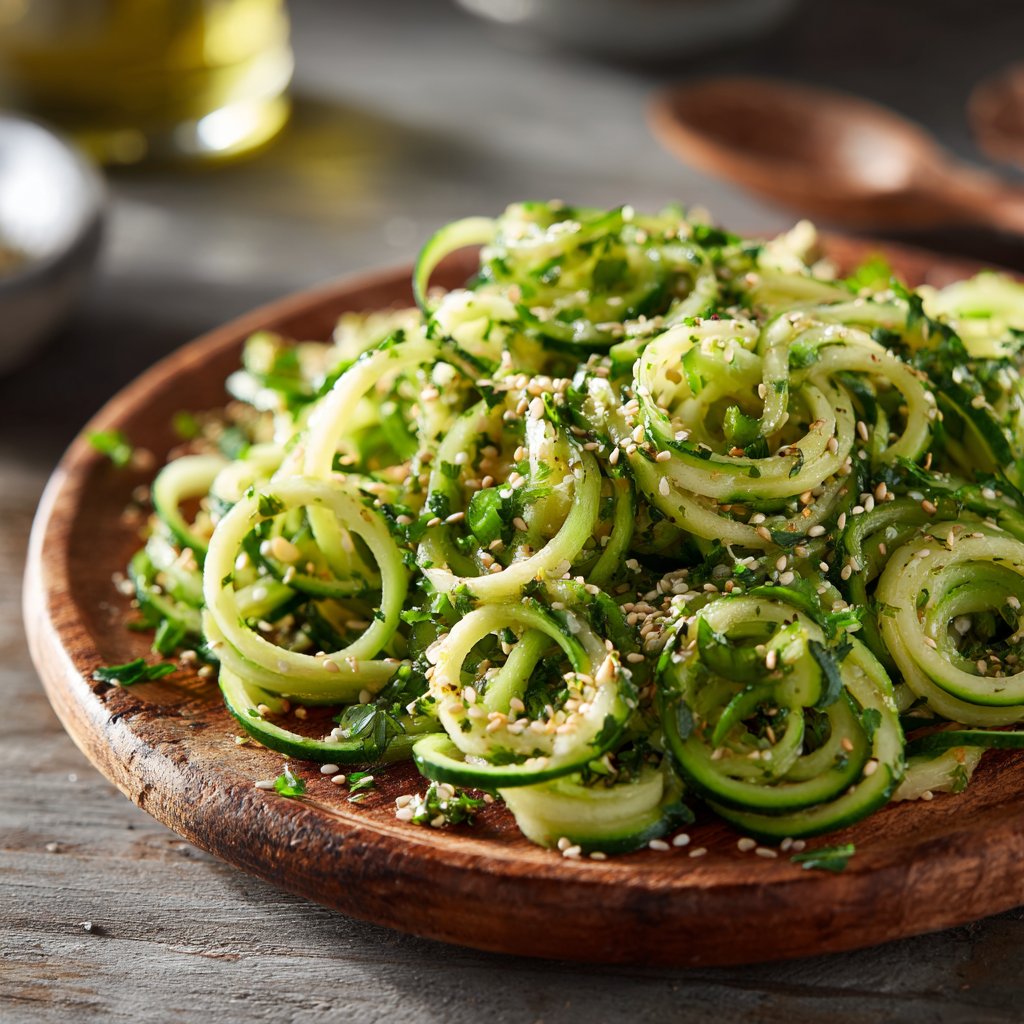 Garlicky Cucumber Noodle Salad